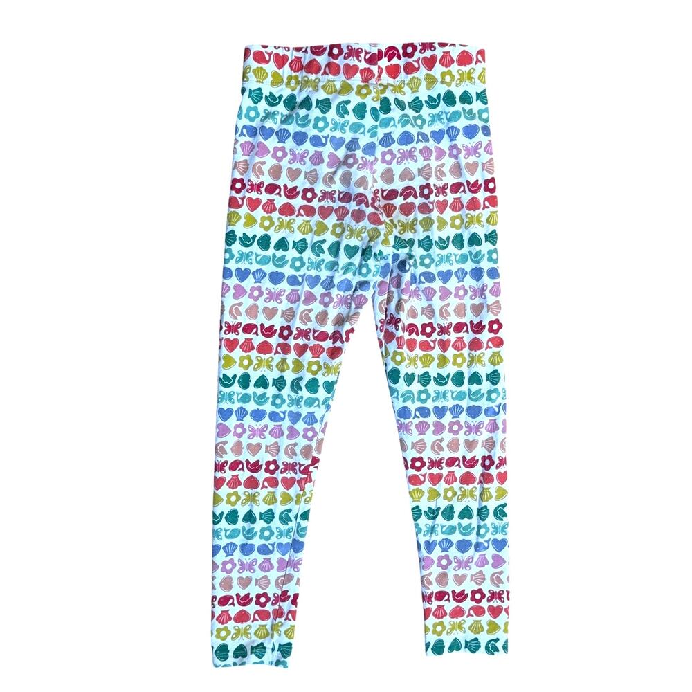 Boden Kids Rainbow Leggings Fun Print Size 7-8y